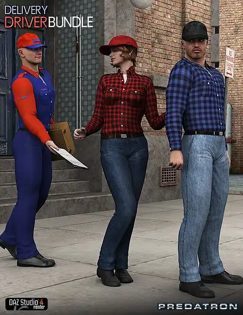 Delivery Driver Bundle (G8)_DAZ3D下载站