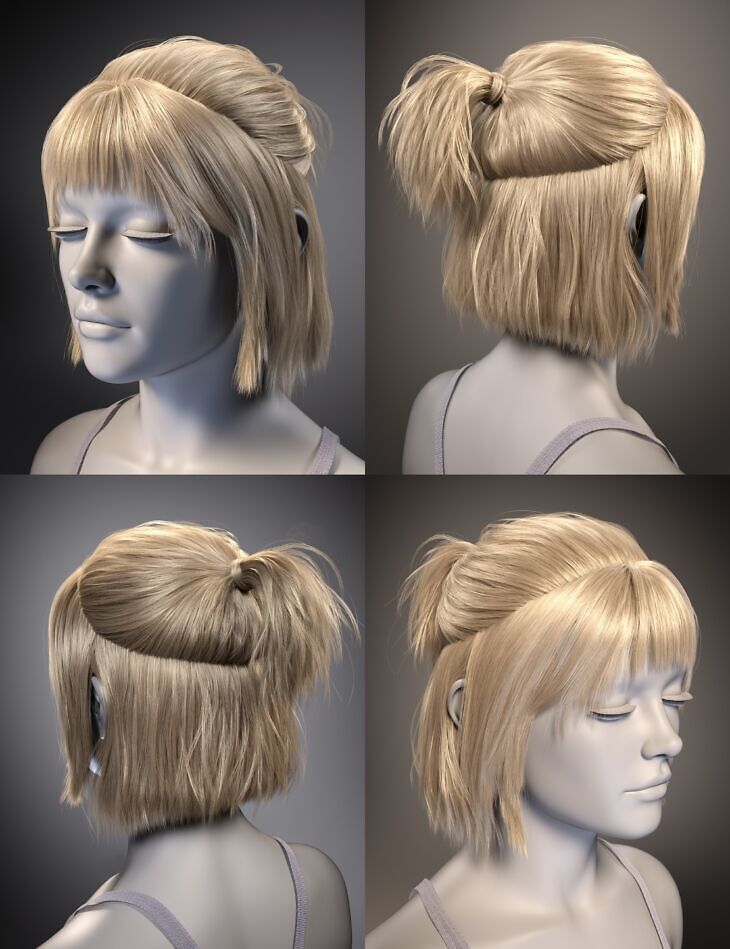 FE 3-in-1 Classic Hair Bundle Vol 4 for Genesis 9_DAZ3DDL