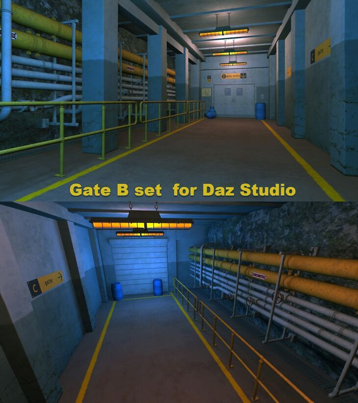 Gate B set for Daz Studio_DAZ3D下载站