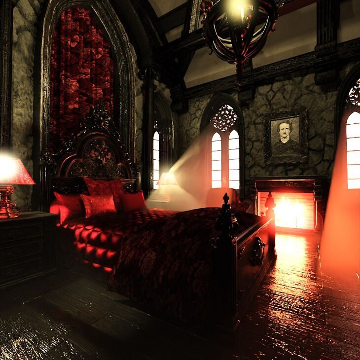 Gothic Room for Daz Studio_DAZ3D下载站