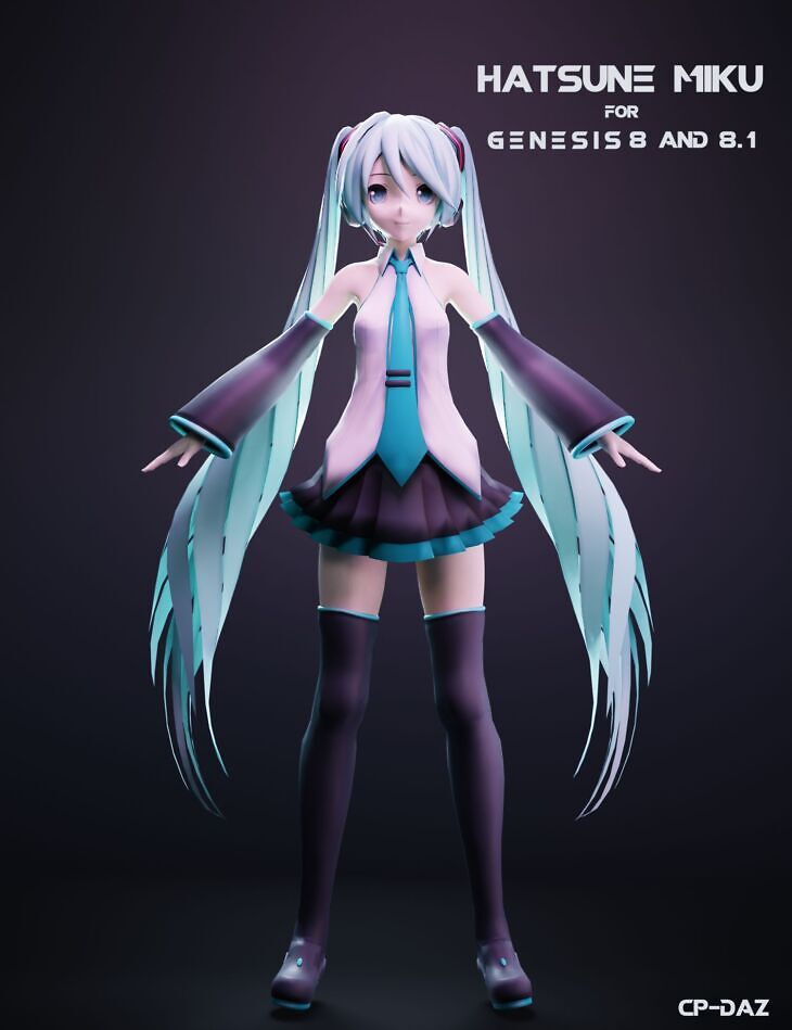Hatsune Miku For Genesis 8 and 8.1 Female_DAZ3DDL
