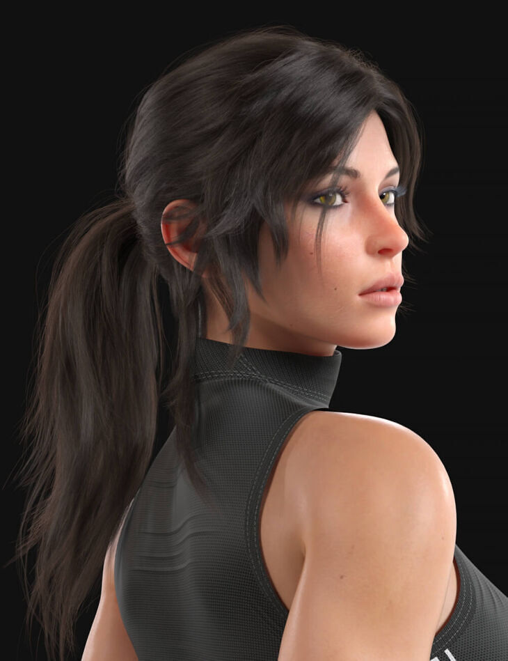 Lara Hair for Genesis 8 & 8.1 Female_DAZ3DDL