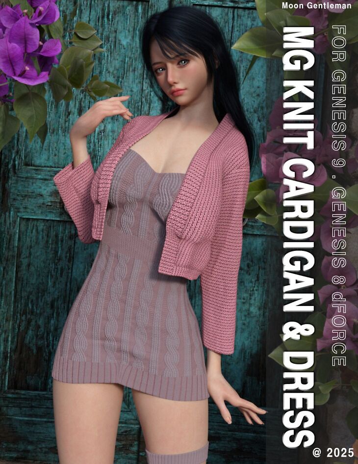 MG-Knit Cardigan & Dress G9 G8F dForce_DAZ3D下载站