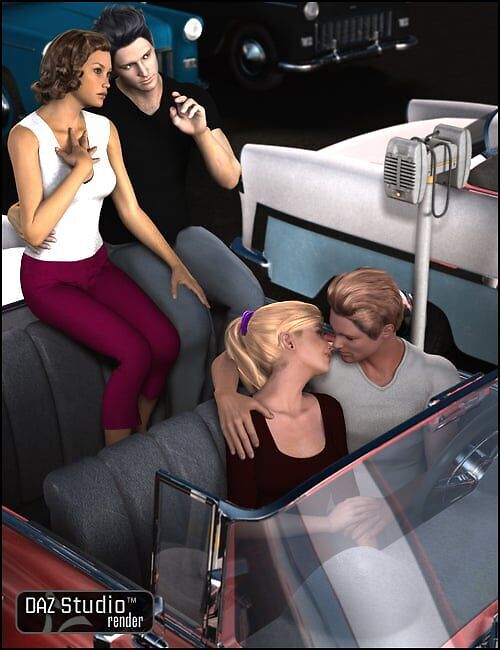 Moonshine’s Drive-In Poses_DAZ3D下载站
