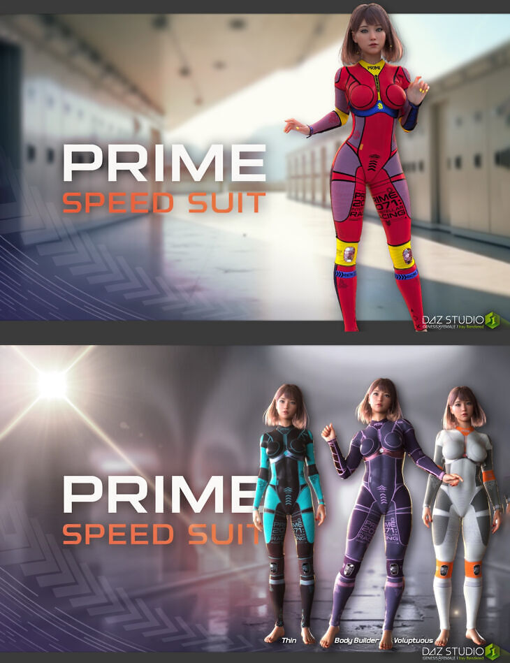 Prime Speed Suit G8F_DAZ3D下载站
