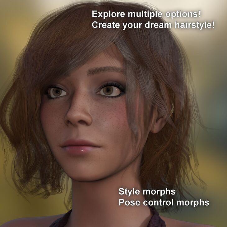 Rosalina Hair for G8F & G9_DAZ3D下载站