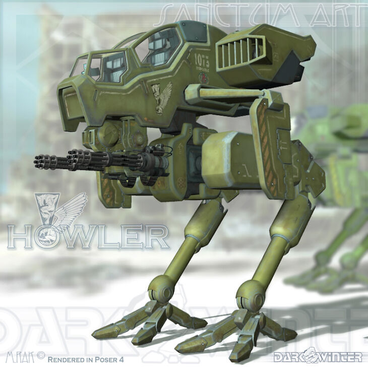 Sanctum Art “Howler” mecha_DAZ3D下载站