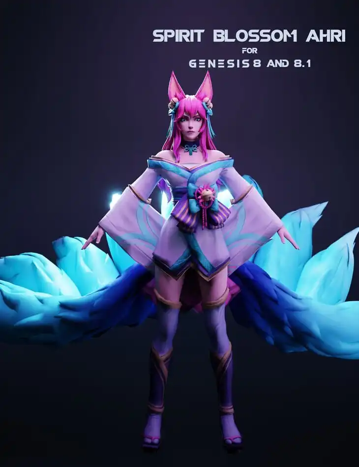 Spirit Blossom Ahri For Genesis 8 and 8.1 Female_DAZ3DDL