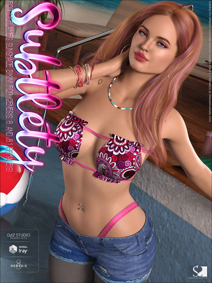 Subtlety for Sunshade Bikini for Genesis 8 and 8.1 Female(s)_DAZ3D下载站