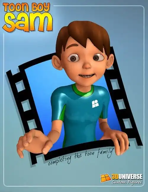 Toon Boy Sam_DAZ3D下载站