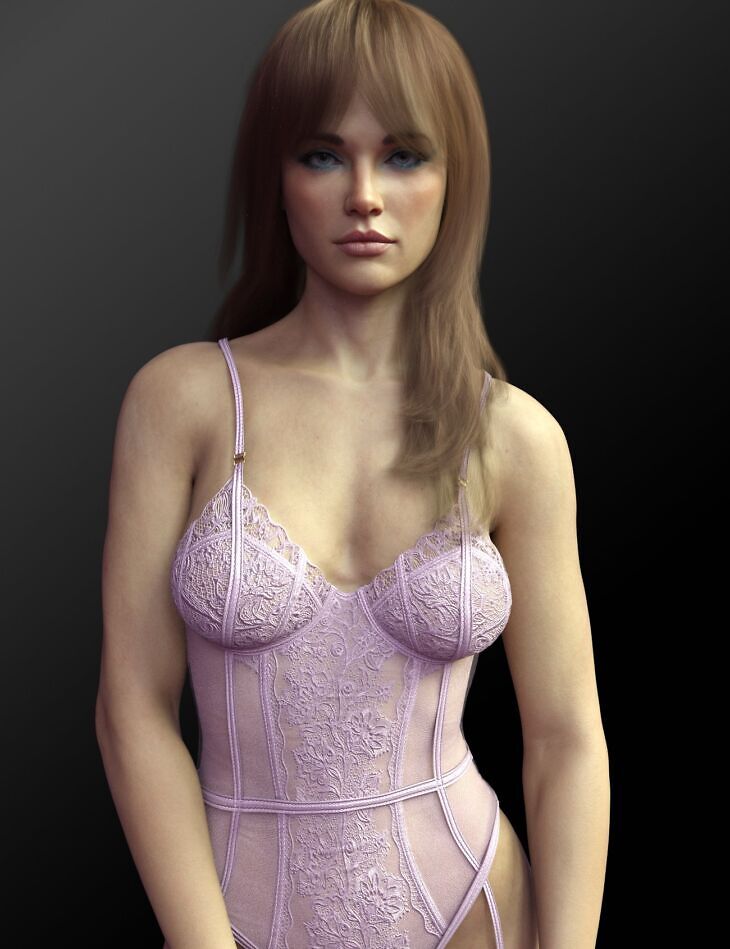 X-Fashion Cindy Bodysuit for Genesis 9 and 8, 8.1 Female_DAZ3D下载站