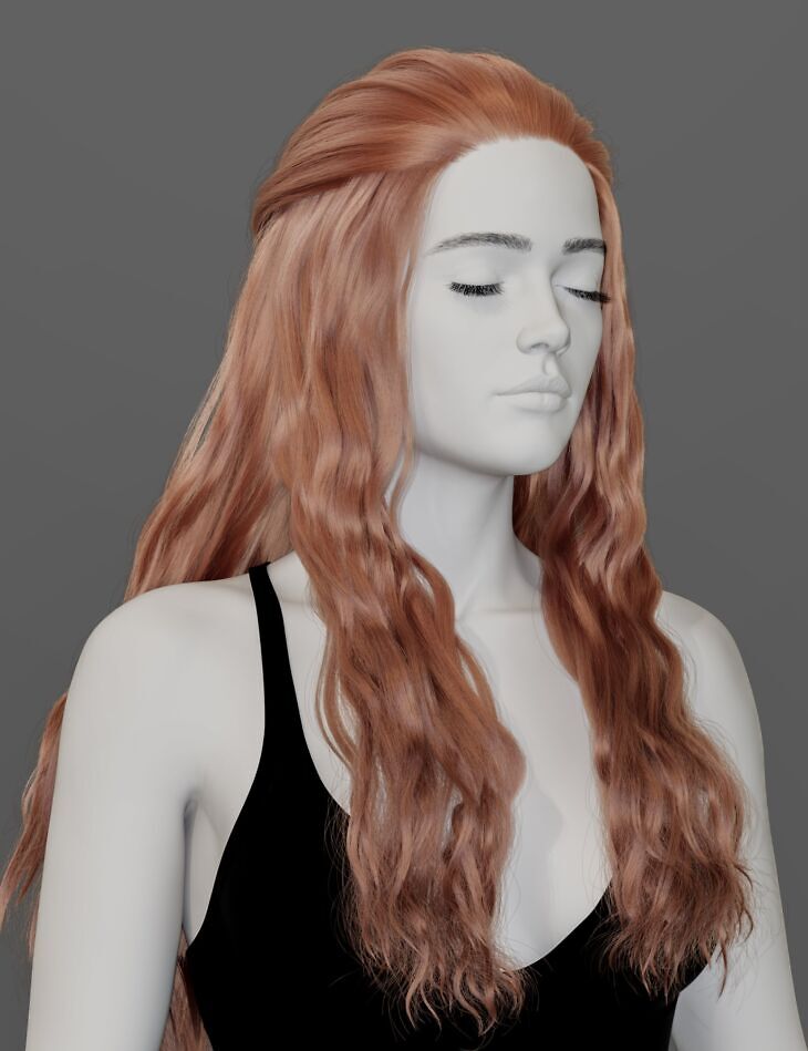 dForce HS Helena Long Hair For Genesis 9_DAZ3DDL