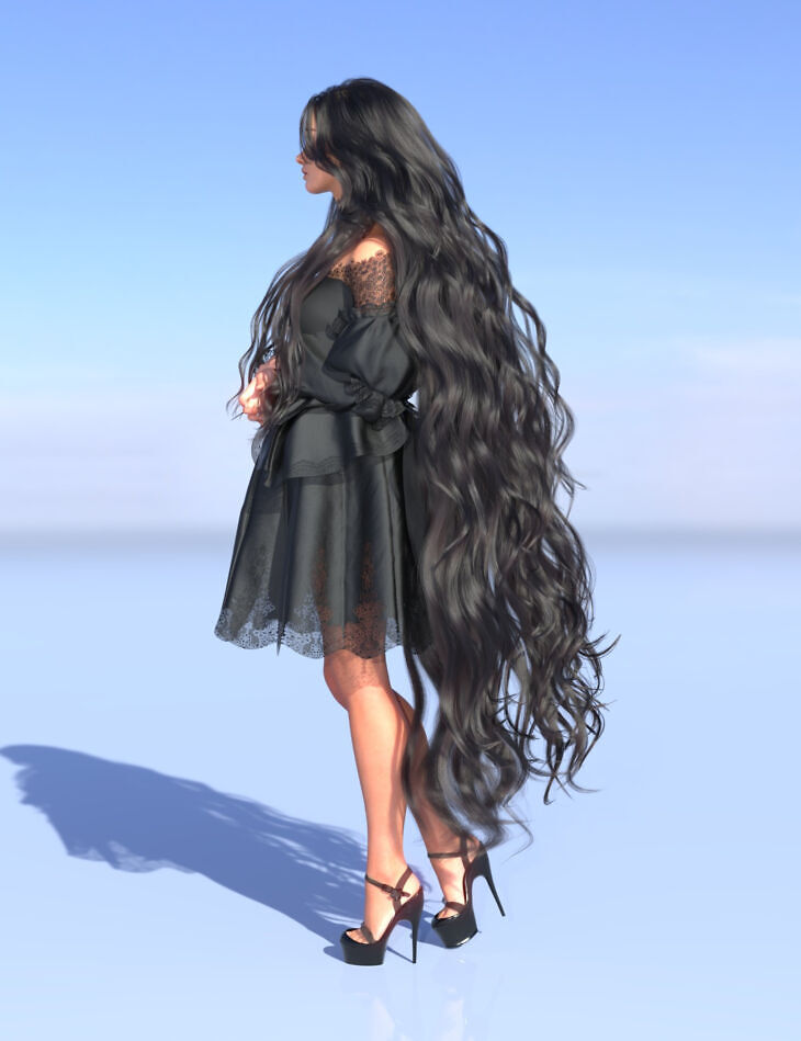 dForce Mythic Long Hair for Genesis 9_DAZ3D下载站