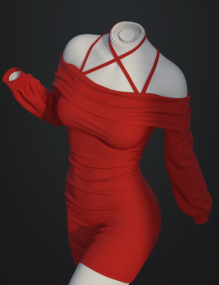 dForce SU Sexy Slip Dress for Genesis 9, 8.1, and 8 Female_DAZ3DDL