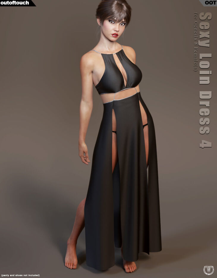 dForce Sexy Loin Dress 4 for Genesis 8 Females_DAZ3D下载站