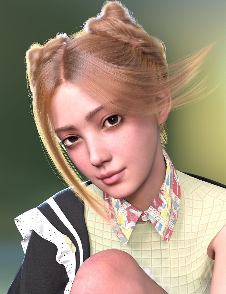dForce Strand-Based FE Cat Ears Hair for Genesis 9_DAZ3DDL