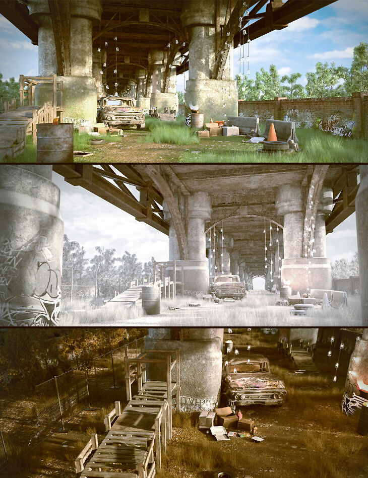 Under Bridge Hiding Ground_DAZ3DDL